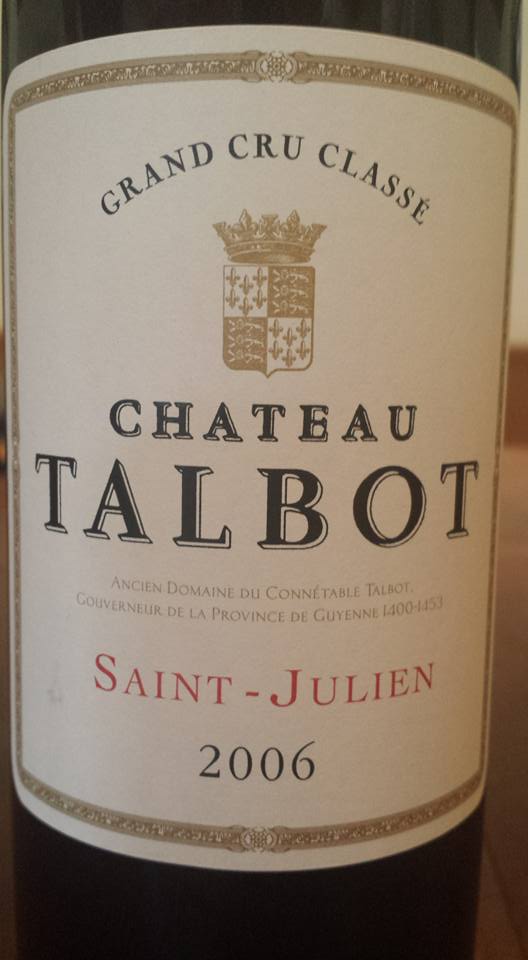 Château Talbot 2006 – 4ème Grand Cru Classé à Saint-Julien