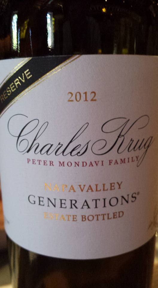 Charles Krug – Generations 2012 – Family Reserve – Napa Valley