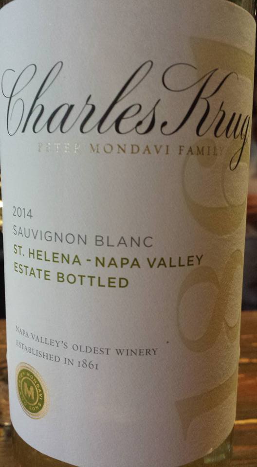 Charles Krug – Sauvignon Blanc 2014 – St. Helena – Napa Valley