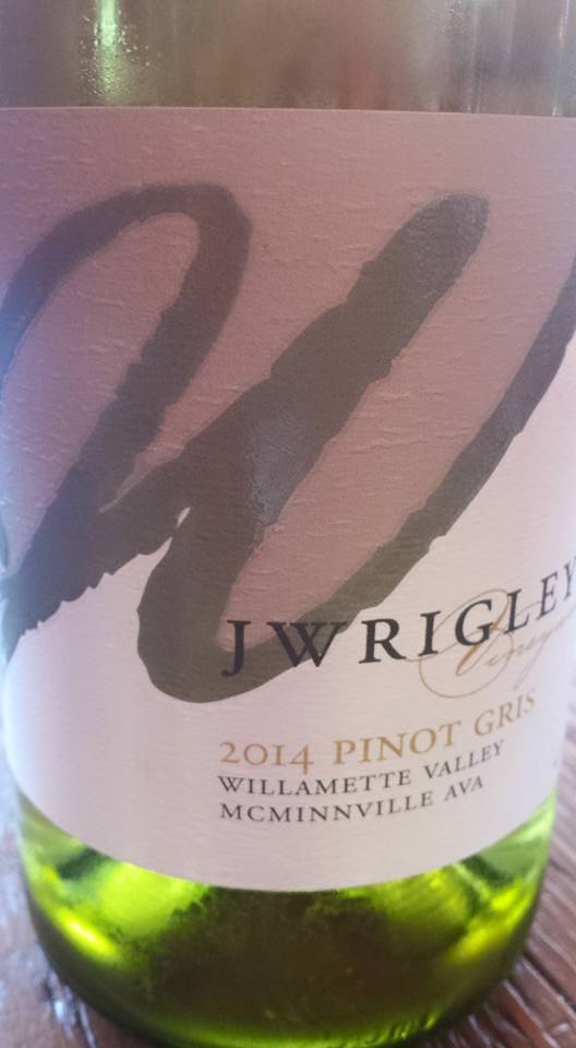 J Wrigley – 2014 Pinot Gris – Willamette Valley – McMinnville AVA