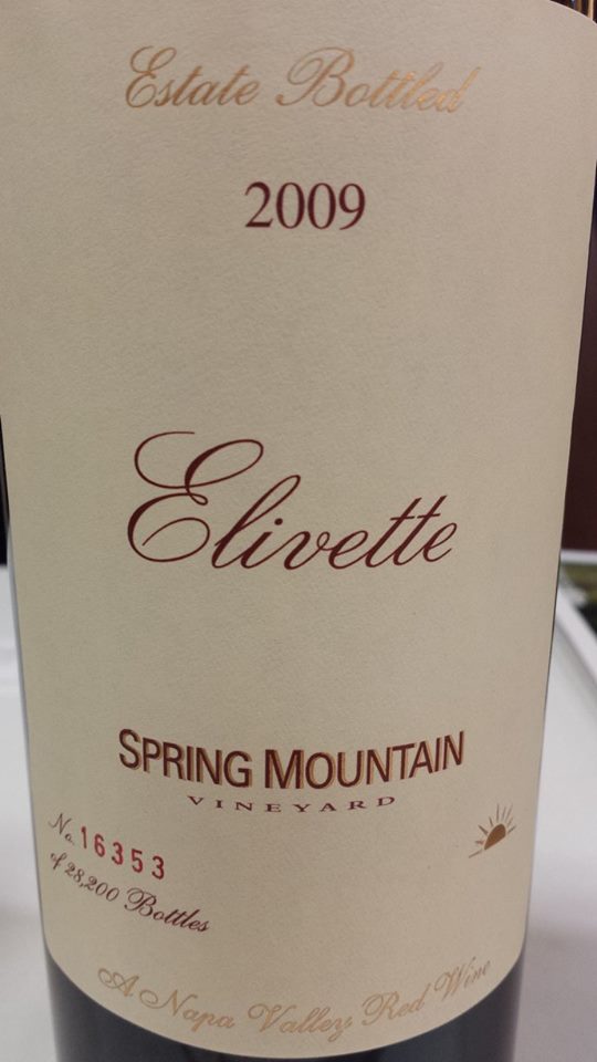 Spring Mountain Vineyard – Elivette 2009 – Napa Valley