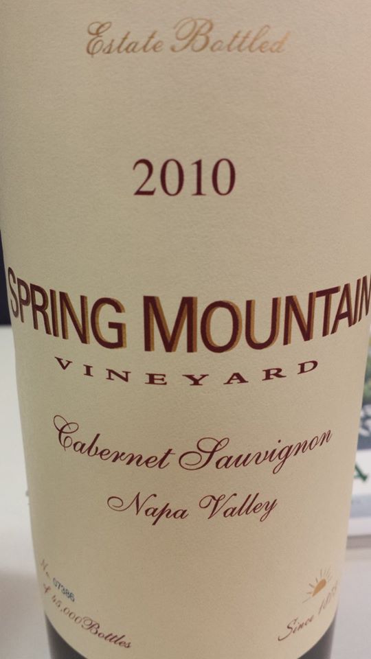 Spring Mountain Vineyard – Cabernet Sauvignon 2010 – Napa Valley