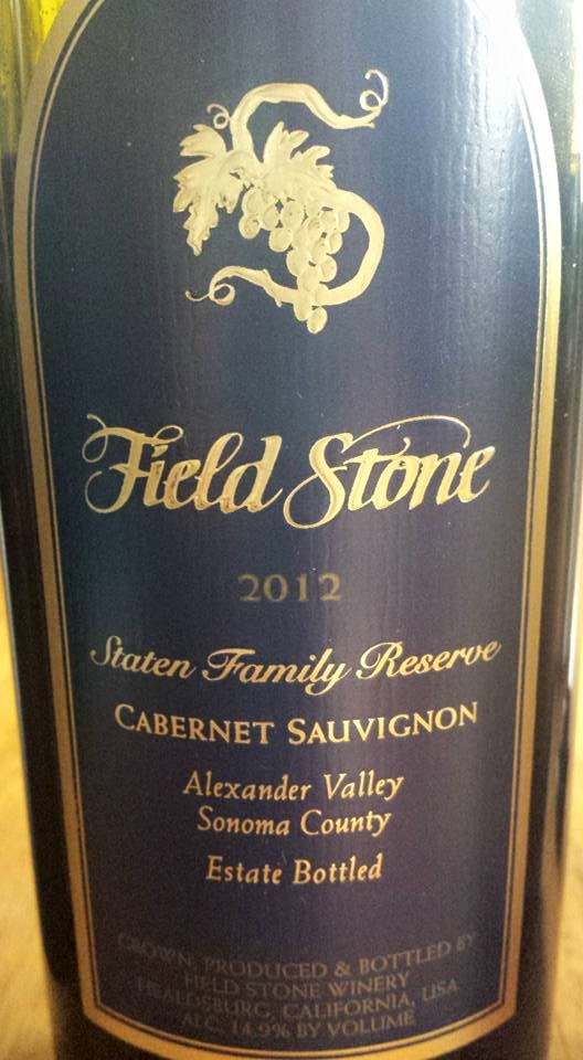 Field Stone Winery – Cabernet Sauvignon 2012 – Staten Family Reserve – Alexander Valley – Sonoma County
