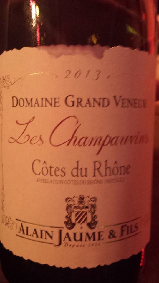 Alain Jaume & Fils – Domaine Grand Veneur – Les Champauvins 2013 – Côtes du Rhône