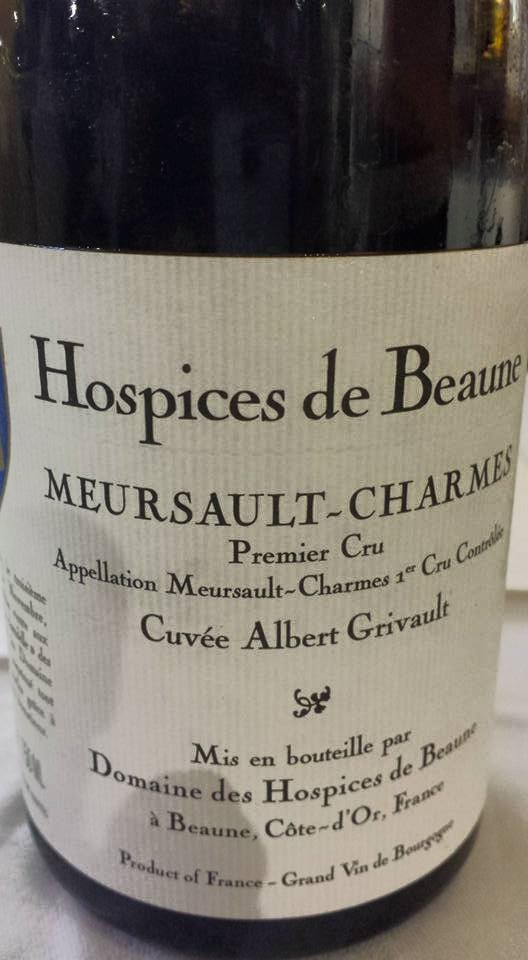 Domaine des Hospices de Beaune – Cuvée Albert Grivault 2012 – Meursault-Charmes Premier Cru