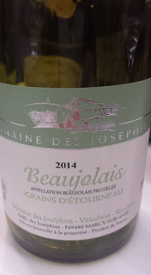 Domaine des Joséphins – Grains d’Etourneau 2014 – Beaujolais