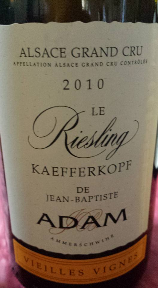 Adam – Riesling Kaefferkopf – Vieilles Vignes 2010 – Alsace Grand Cru