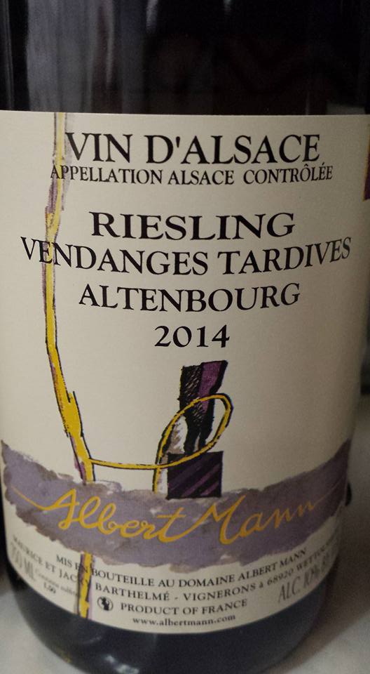Albert Mann – Riesling Vendanges Tardives 2014 Altenbourg – Alsace