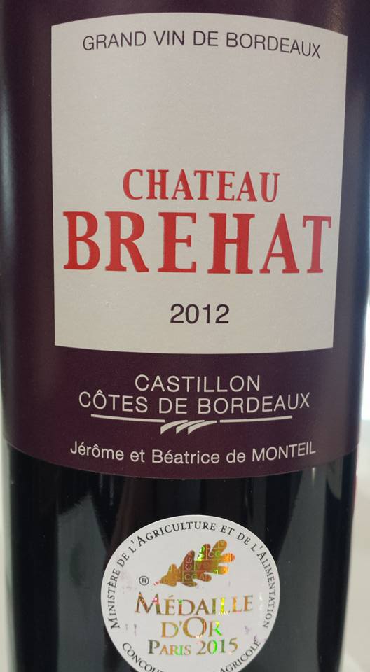 Château Brehat 2012 – Castillon côtes de Bordeaux