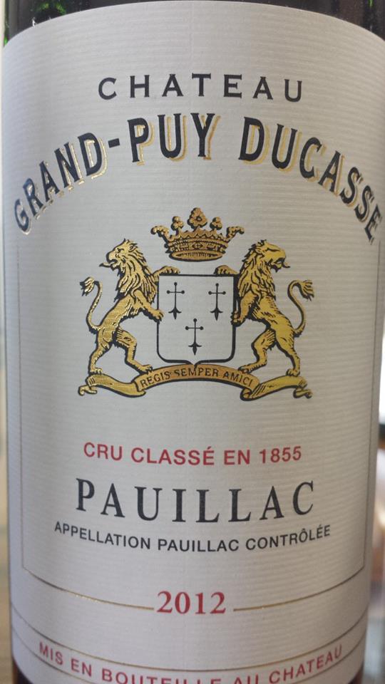Château Grand-Puy Ducasse 2012 – Pauillac, 5ème Grand Cru Classé