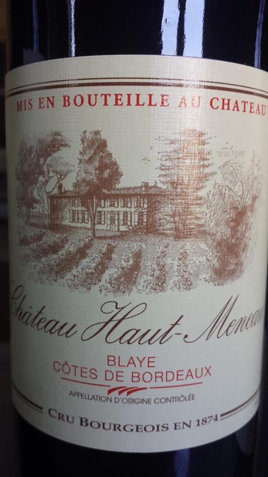 Château Haut-Meneau 2012 – Blaye Côtes de Bordeaux