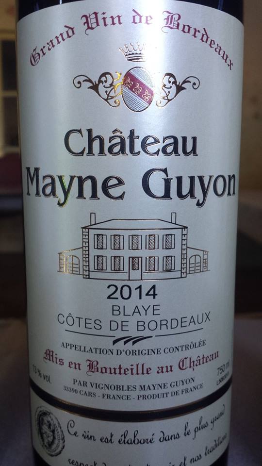 Château Mayne-Guyon 2014 – Blaye Côtes de Bordeaux