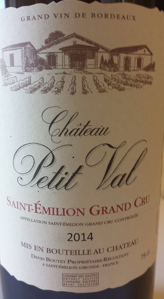 Château Petit Val 2014 – Saint-Emilion Grand Cru