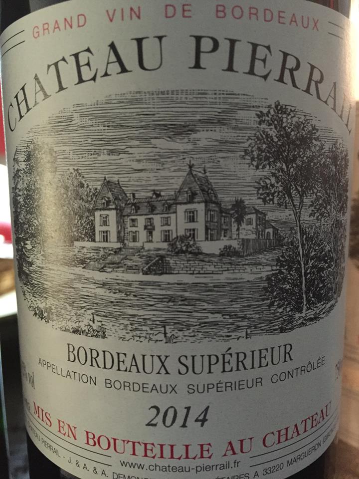 Château Pierrail 2014 – Bordeaux Supérieur