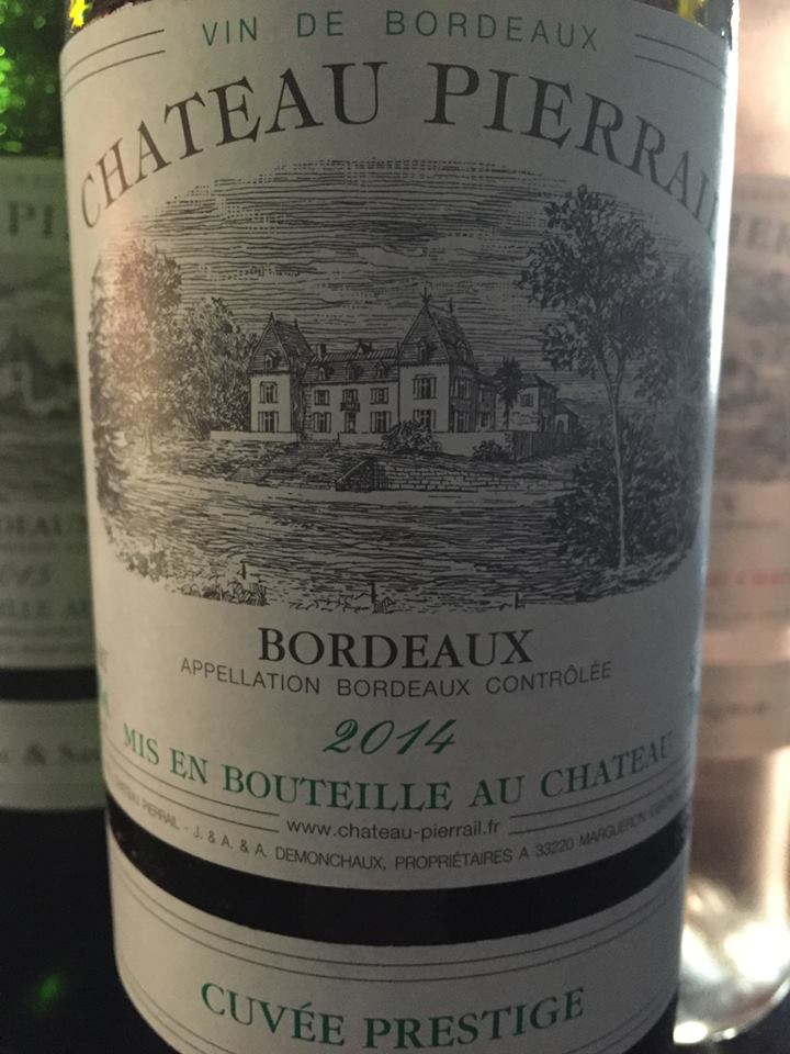 Château Pierrail – Cuvée Prestige 2014 – Bordeaux