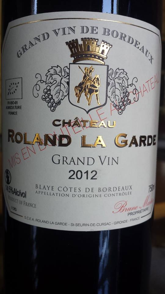 Château Roland La Garde – Grand Vin 2012 – Blaye Côtes de Bordeaux