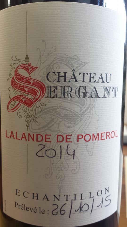 Château Sergant 2014 – Lalande de Pomerol