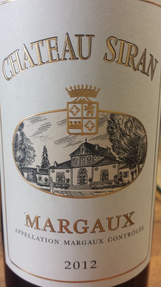 Château Siran 2012 – Margaux