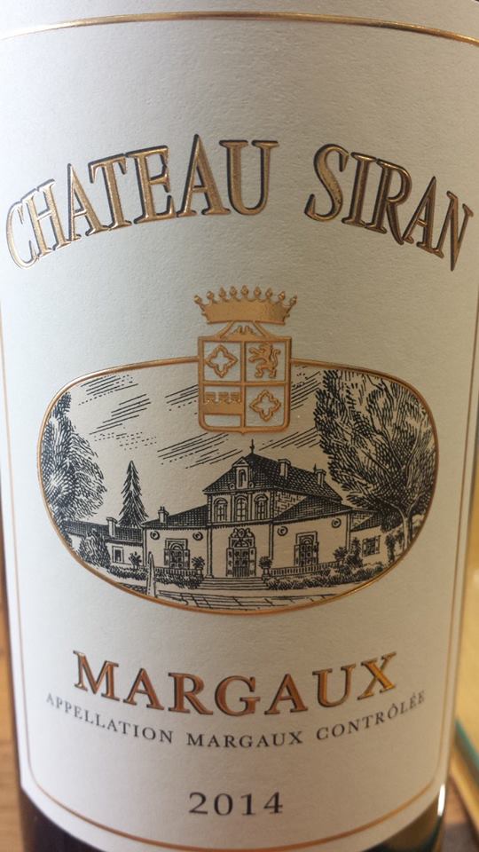 Château Siran 2014 – Margaux