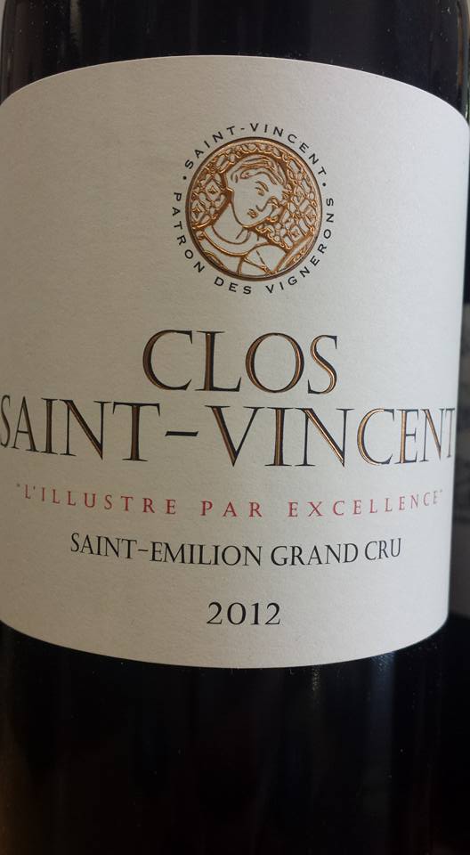 Clos Saint Vincent 2012 – Saint-Emilion Grand Cru