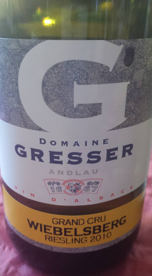 Domaine Gresser – Riesling 2010 – Grand Cru Wiebelsberg – Alsace
