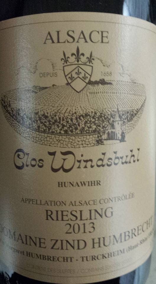 Domaine Zind Humbrecht – Riesling 2013 Clos Windsbuhl – Alsace