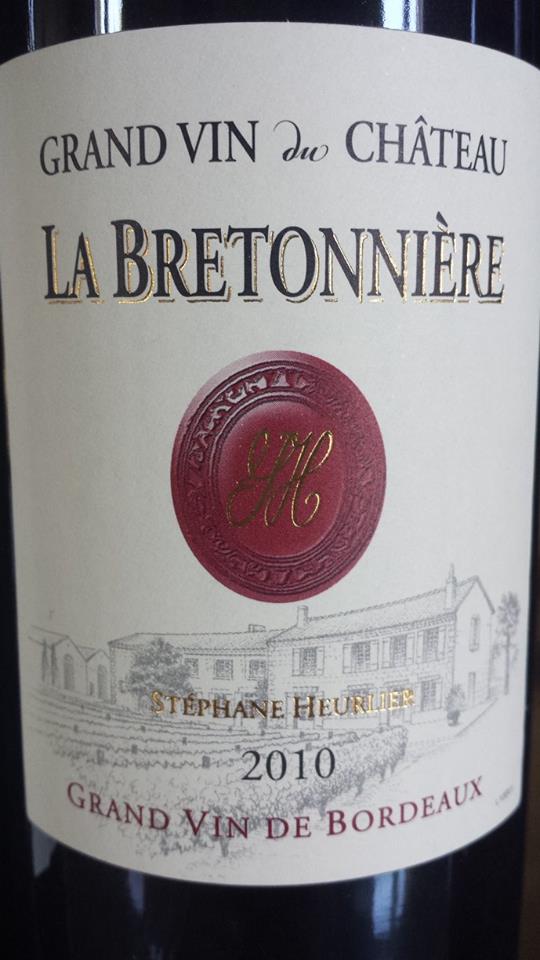 Grand Vin du Château la Bretonnière 2010 – Blaye Côtes de Bordeaux