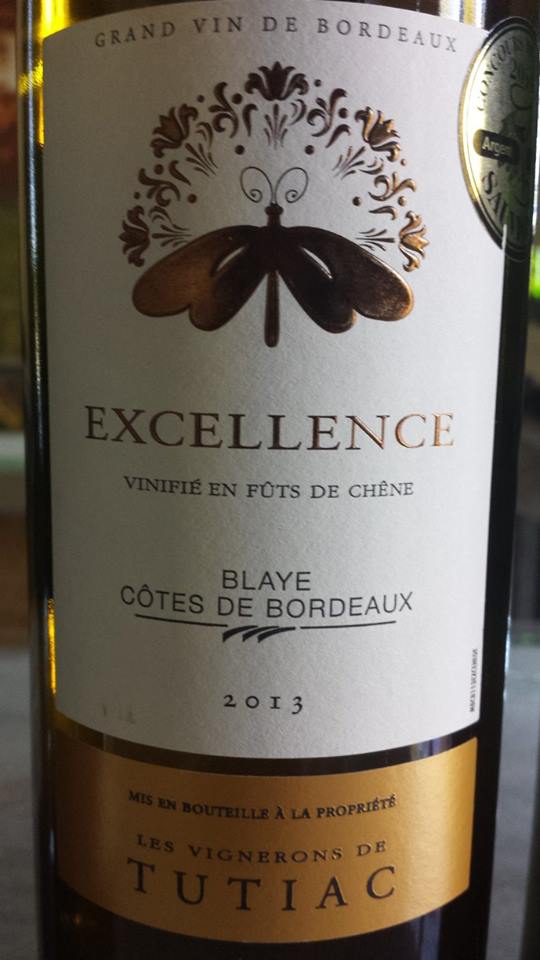 Tutiac – Sélection Excellence 2013 – Blaye Côtes de Bordeaux