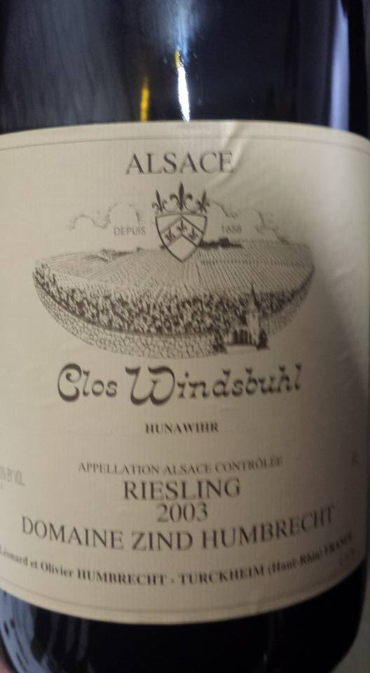Domaine Zind Humbrecht – Clos Windsbuhl Riesling 2003 – Alsace