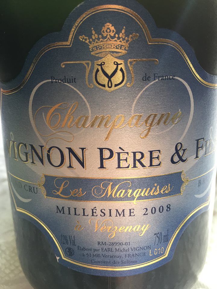 Champagne Vignon Père & Fils – Les Marquises – Millésime 2008 – Brut
