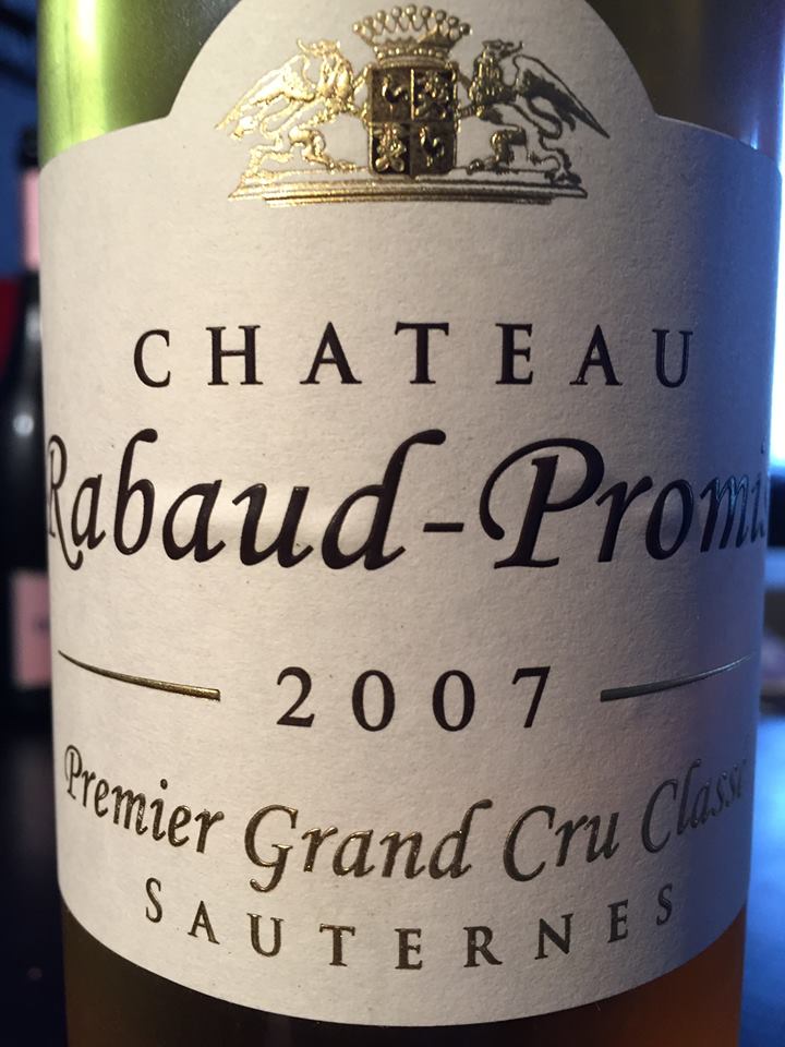 Château Rabaud-Promis 2007 – 1er Grand Cru Classé, Sauternes