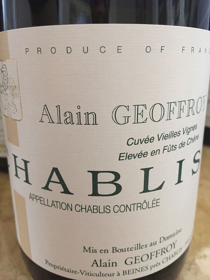 Alain Geoffroy – Cuvée Vieilles Vignes – Elevée en Fûts de Chêne 2014 – Chablis