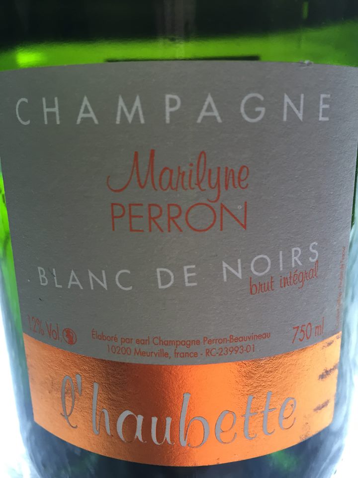 Champagne Marilyne Perron – Blanc de Noirs – Brut intégral – L’ haubette