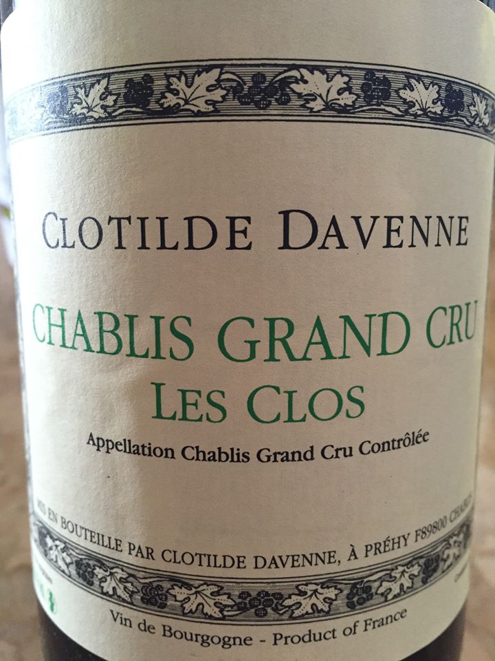 Clotilde Davenne – Les Clos 2013 – Chablis Grand Cru