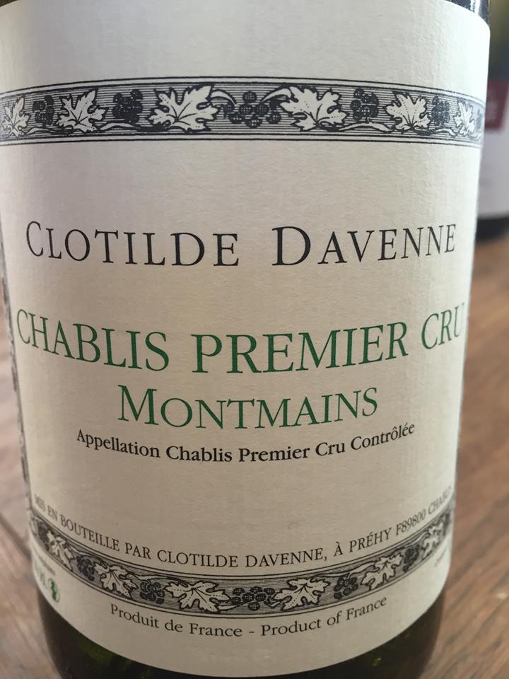 Clotilde Davenne – Montmains 2014 – Chablis Premier Cru