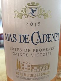 Mas de Cadenet 2015 – Côtes de Provence Sainte Victoire