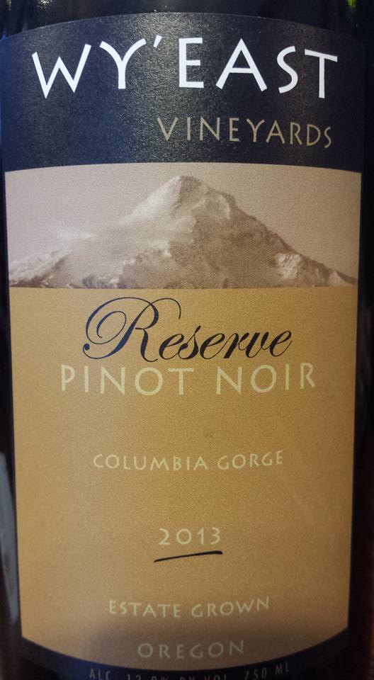 Wy’East Vineyards – Reserve Pinot Noir 2013 – Estate Grown – Columbia Gorge