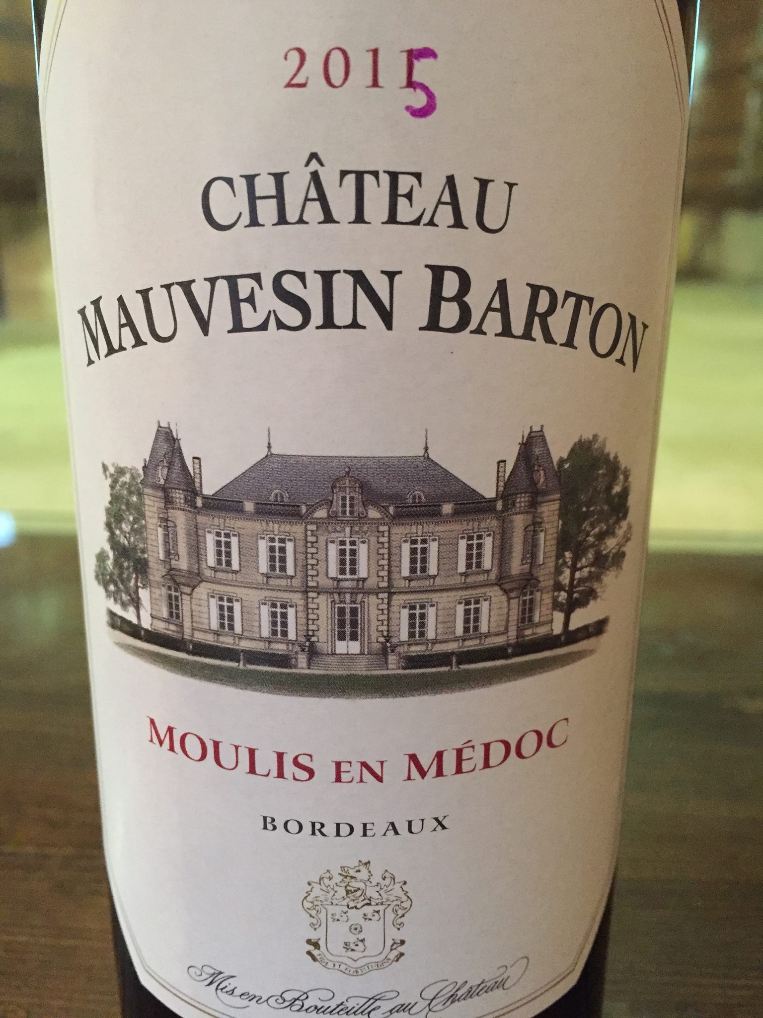 Château Mauvesin Barton 2015 – Moulis-en-Médoc