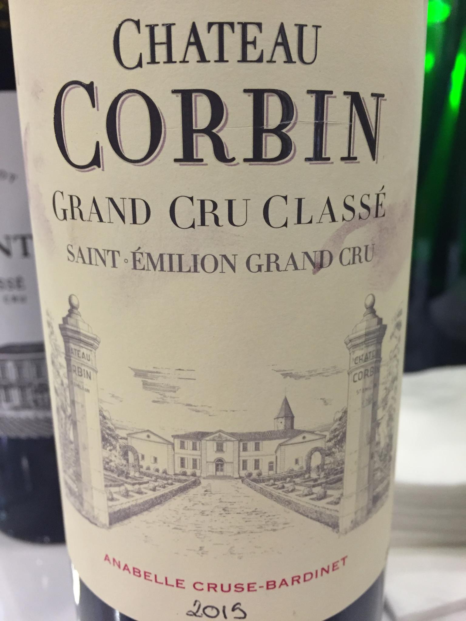 Château Corbin 2015 – Saint-Emilion Grand Cru, Grand Cru Classé