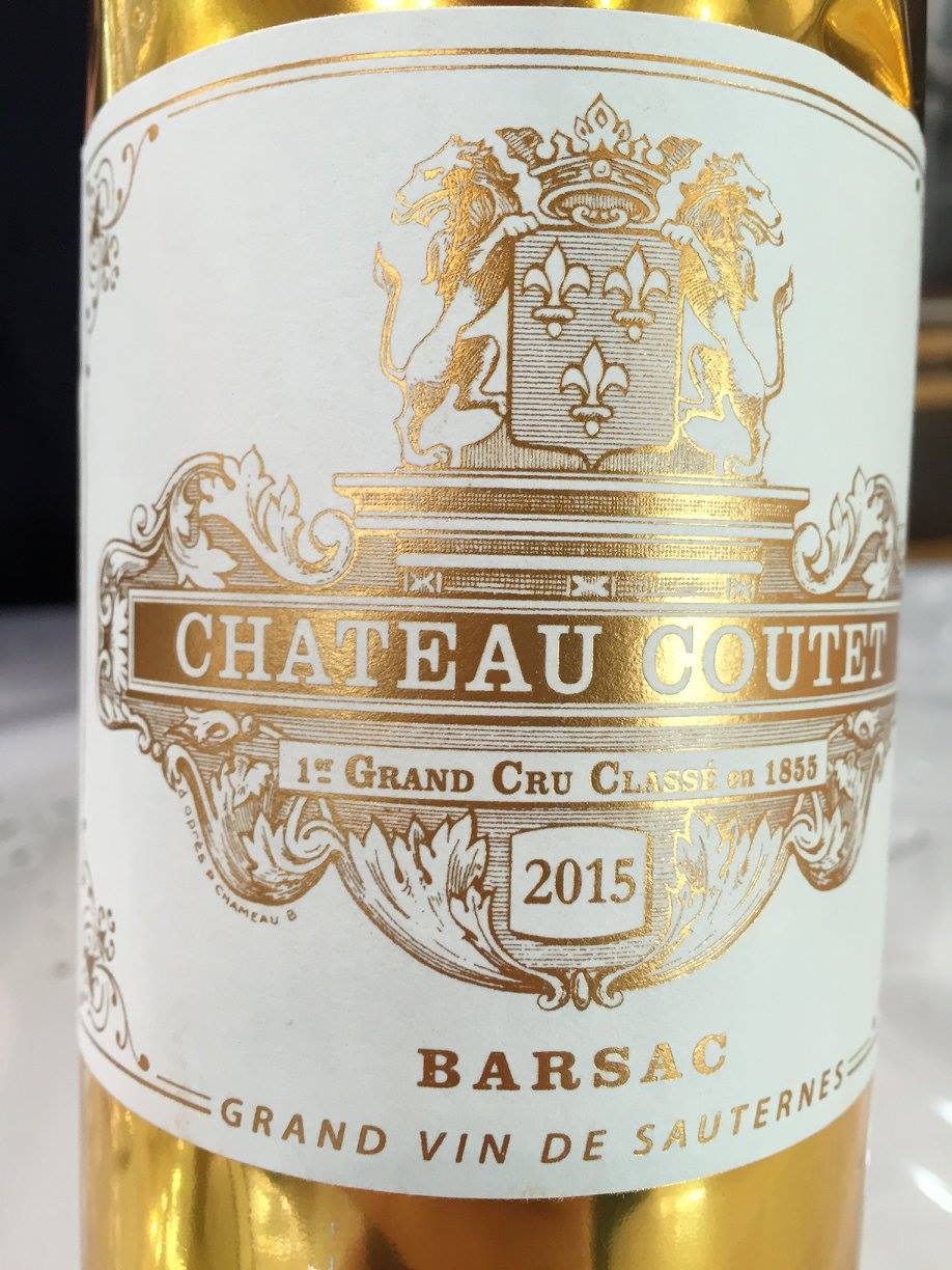Château Coutet 2015 – Barsac, 1er Cru Classé Sauternes-Barsac