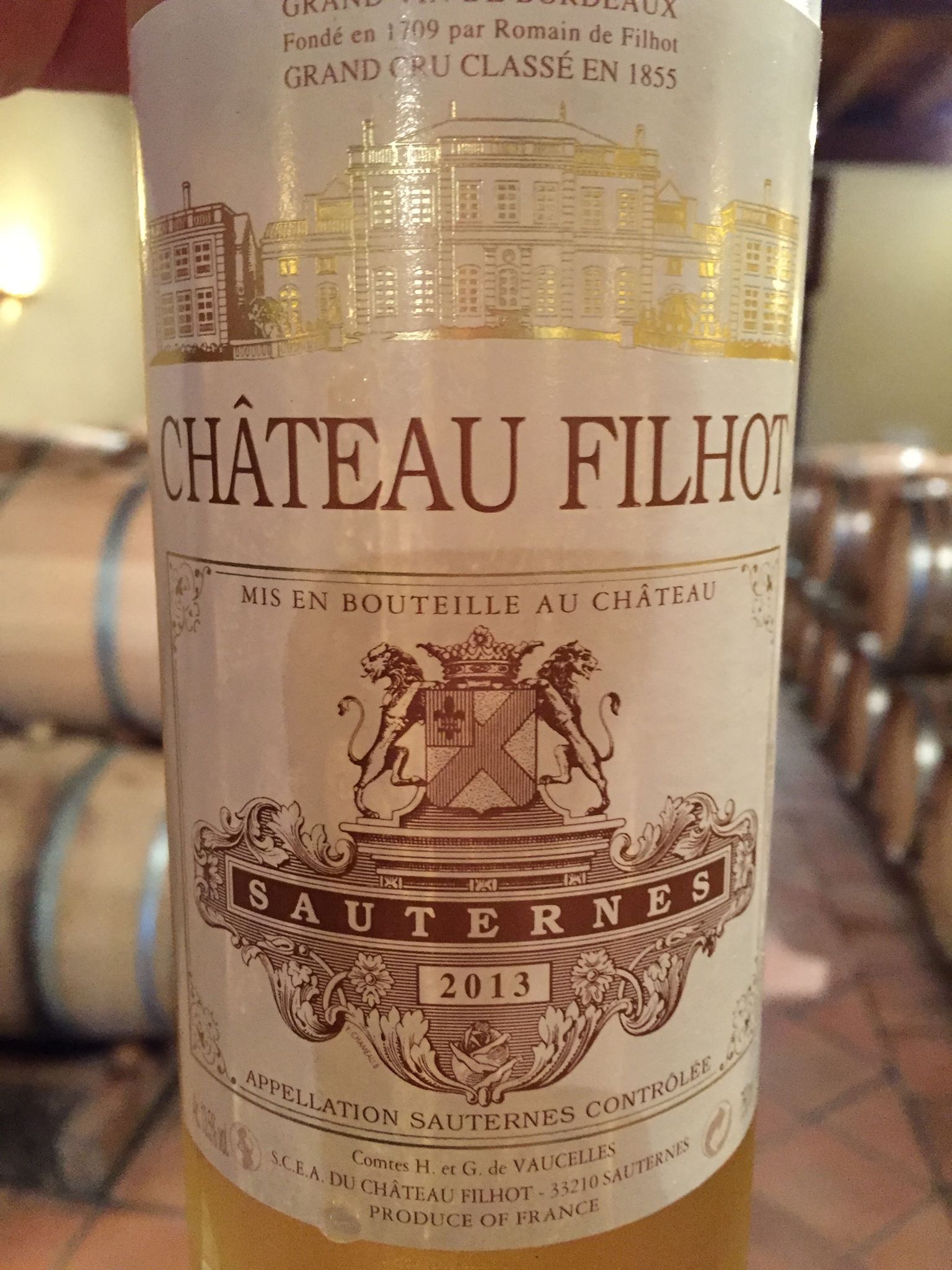 Château Filhot 2013 – Sauternes, 2nd  Grand Cru Classé