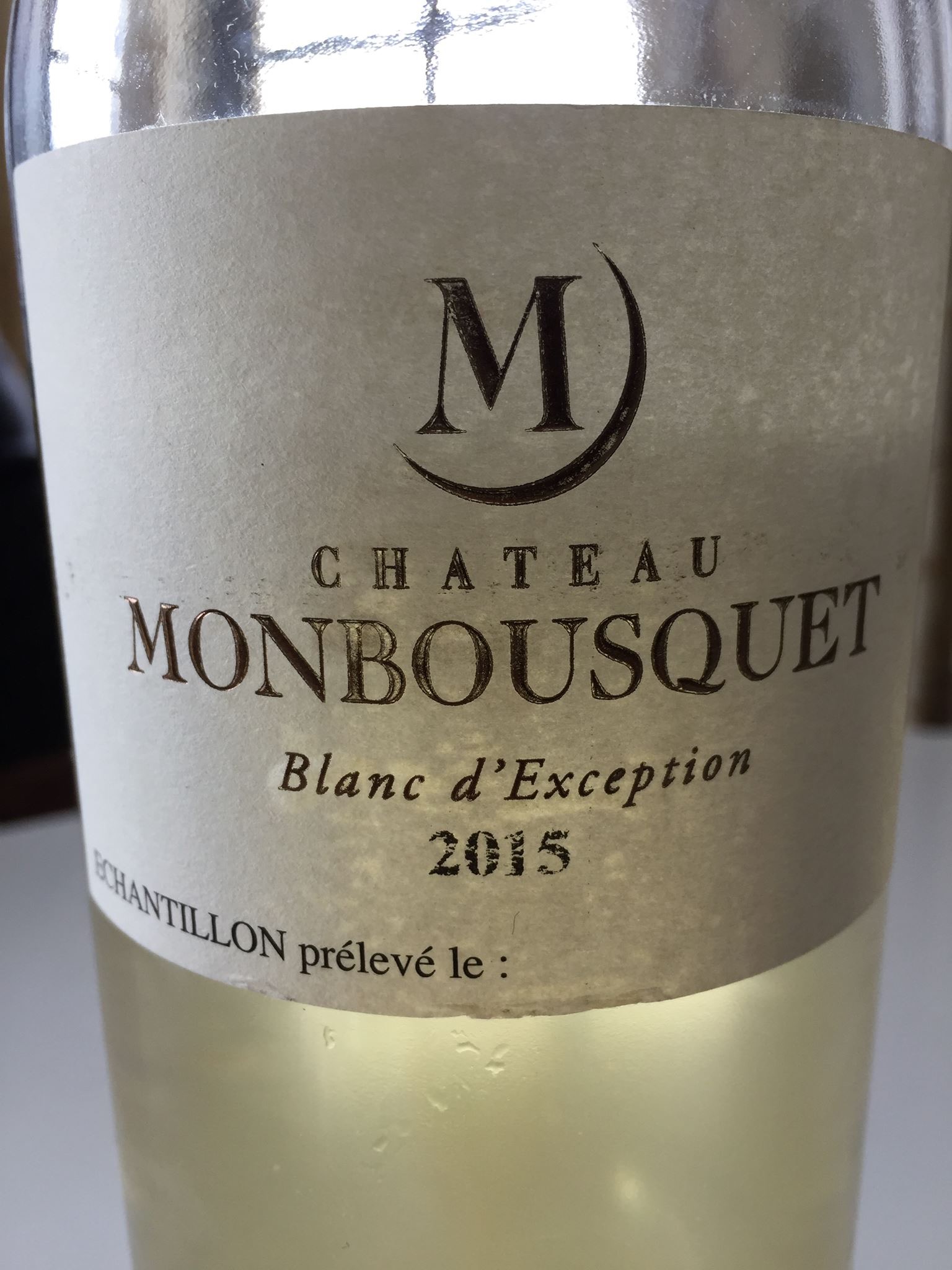 Château Monbousquet – Blanc d’Exception 2015 – Bordeaux
