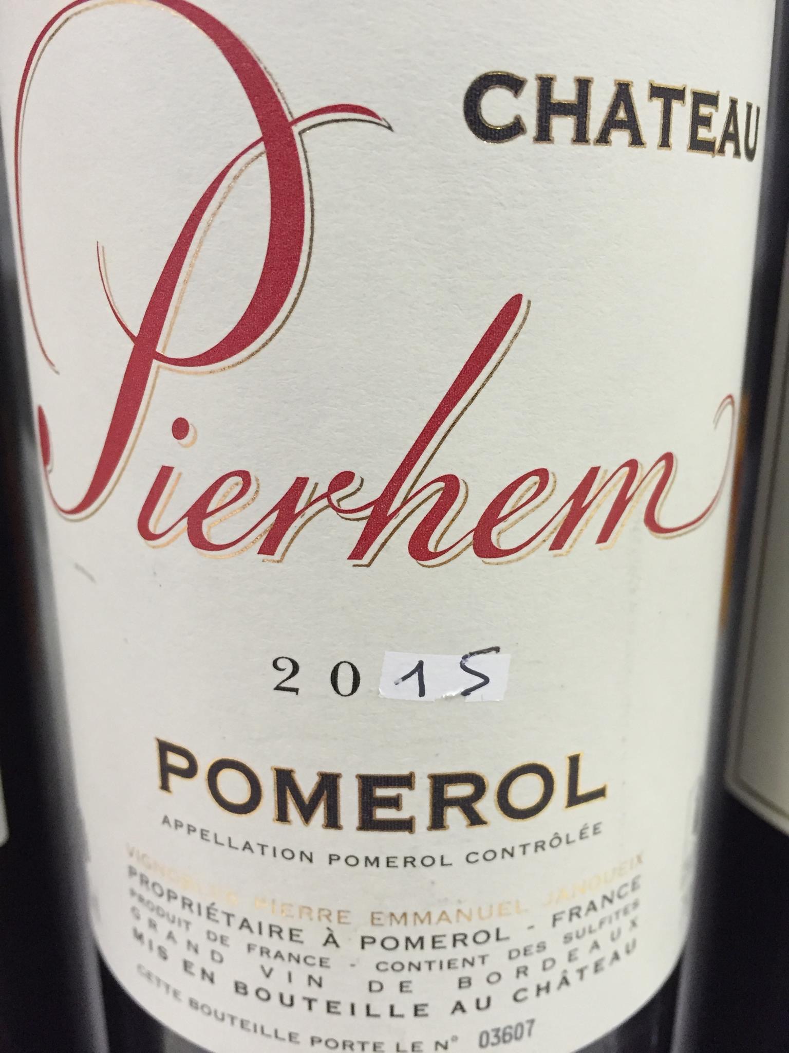 Château Pierhem 2015 – Pomerol