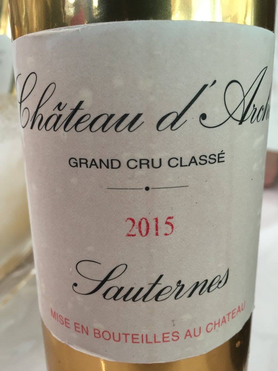 Château d’Arche 2015 – Sauternes, 2nd Cru Classé