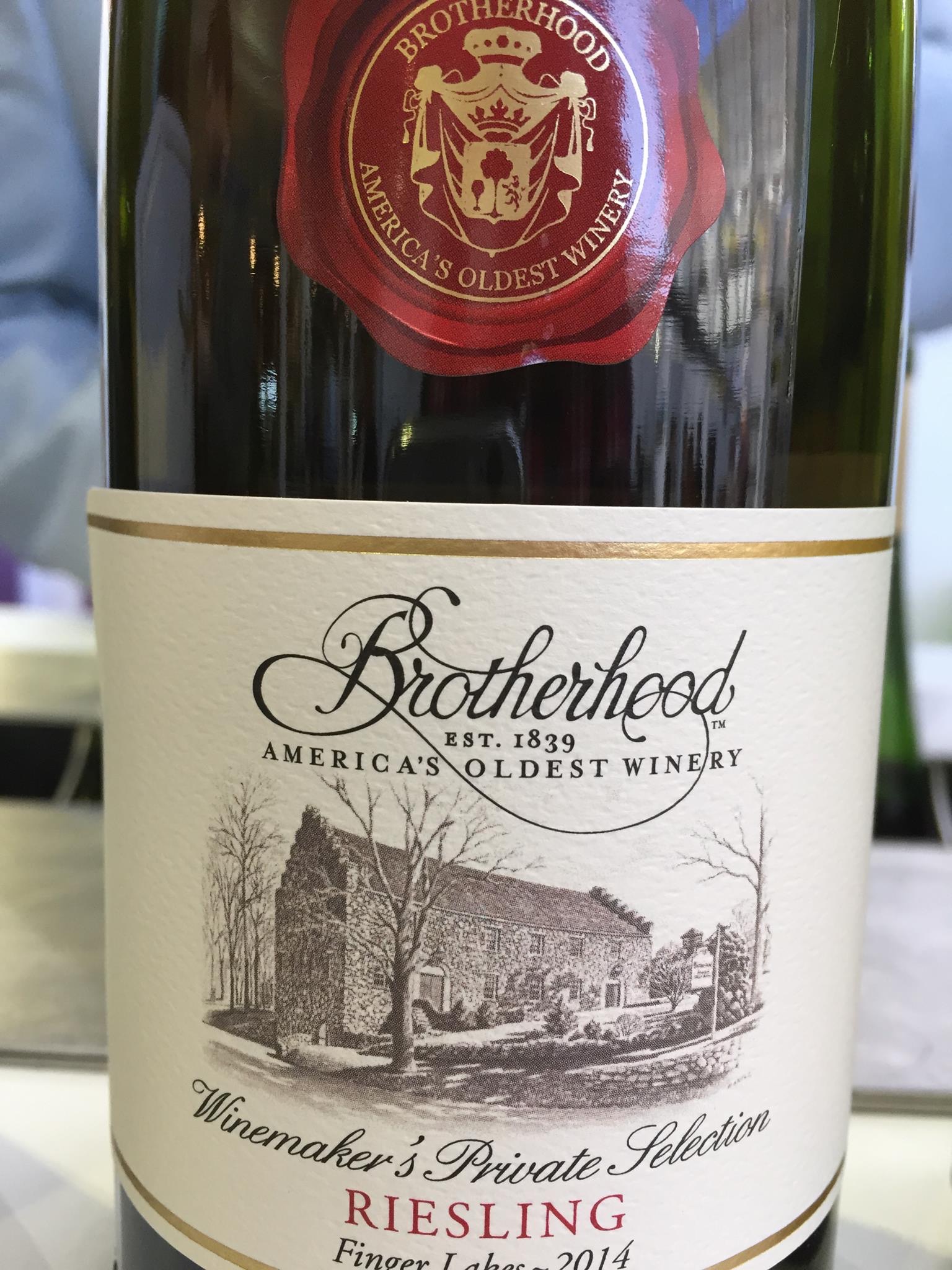 Brotherhood – Riesling 2014 – Winemaker’s Private Selection – Finger Lakes