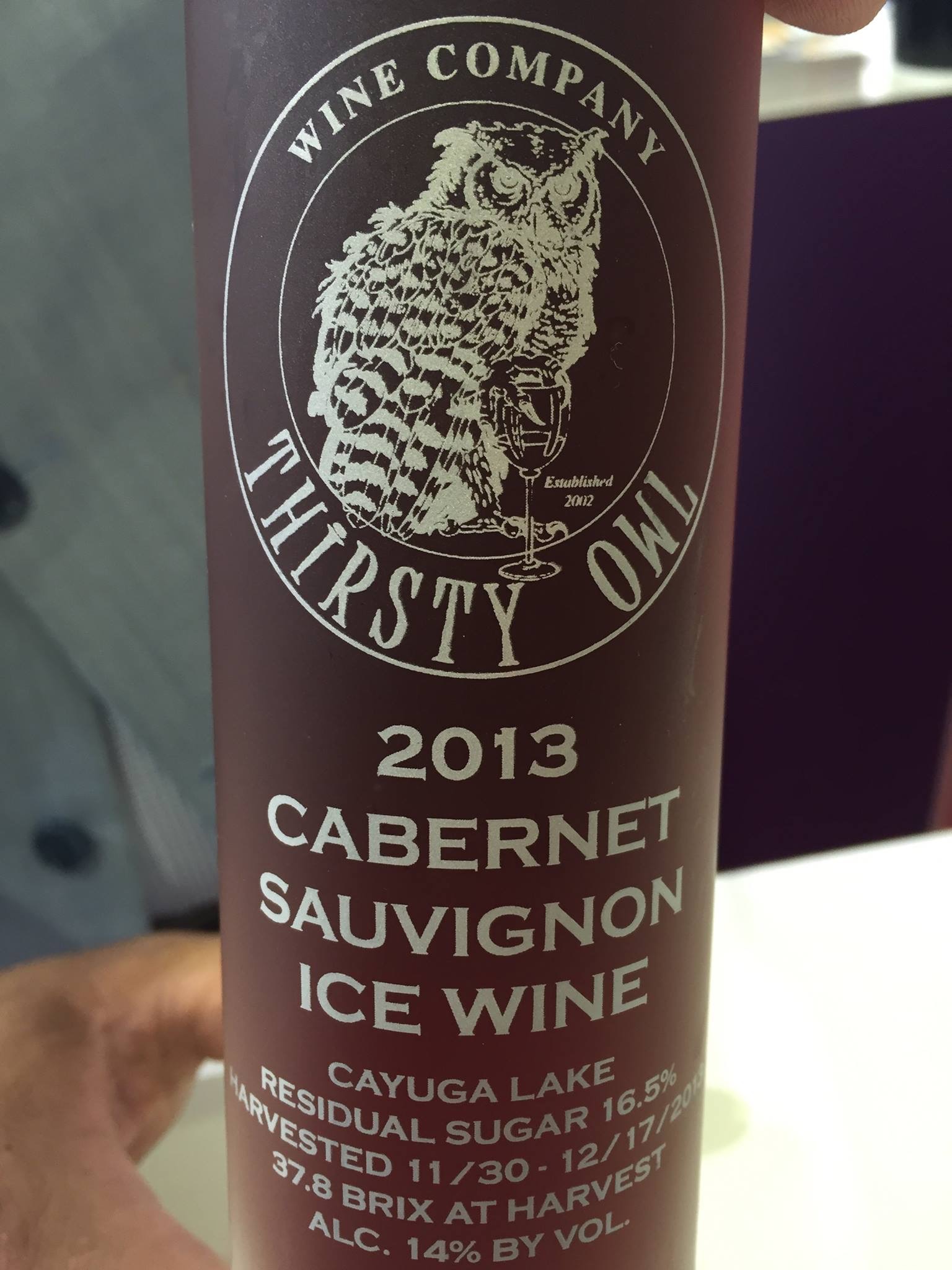 Thirsty Owl – Cabernet Sauvignon Ice Wine 2013 – Cayuga Lake