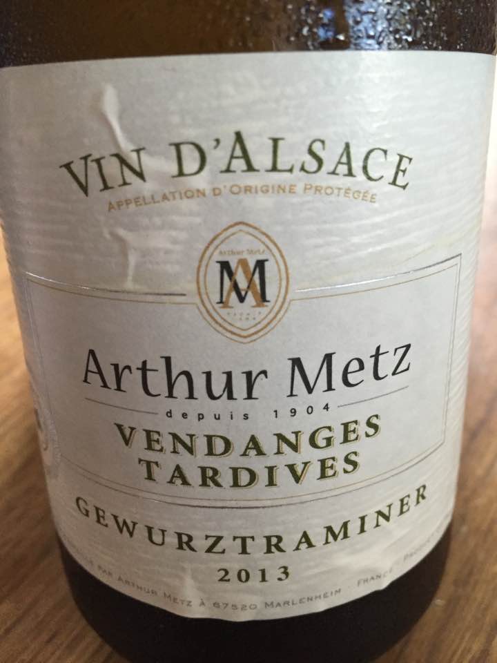 Arthur Metz – Gewurztraminer 2013 – Vendanges Tardives – Alsace