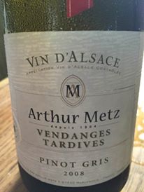 Arthur Metz – Pinot Gris 2008 – Vendanges Tardives – Alsace