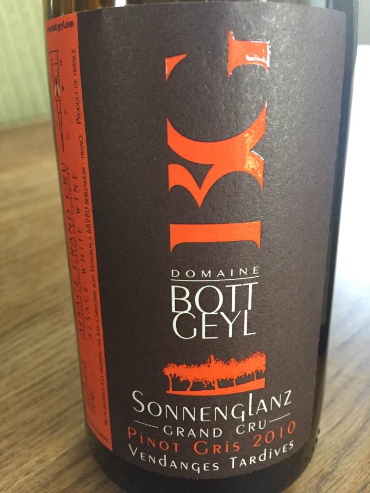 Domaine Bott Geyl – Pinot Gris 2010 Vendanges Tardives – Sonnenglanz Grand Cru – Alsace Grand Cru