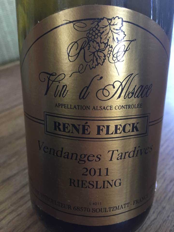 René Fleck – Vendanges Tardives 2011 Riesling – Alsace